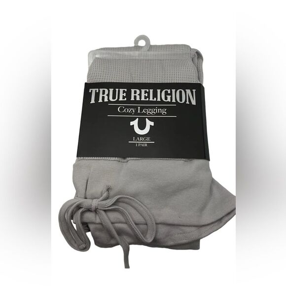 Leggings Womens True Religion gray Cozy Leggings with drawstring New size M - Picture 1 of 10